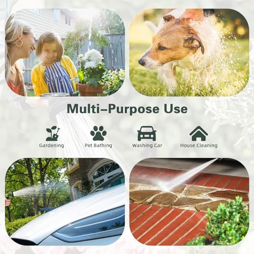 Coil Hose 75FT EVA Coil Garden Hose With 3/4'' Brass Connector - color: Gray, size: 75ft