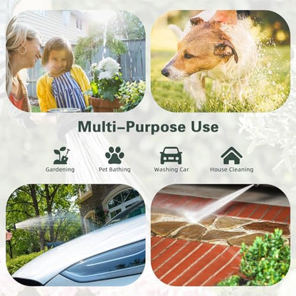Coil Hose 50FT EVA Coil Garden Hose With 3/4'' Brass Connector - color: Gray, size: 50ft