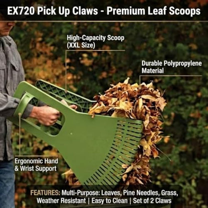 Pick-Up Claws | Premium Ergonomic Leaf Scoop Yard & Garden Grabber Tool - style: Pick-Up Claws