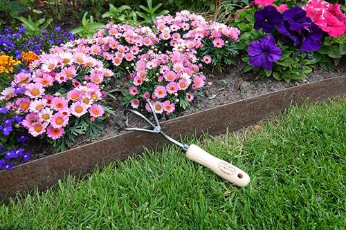 Dewit Cultivator Hand Tiller - 3-Tine, Short Handle, Works as Hoe - 11.5 in - Steel/Wood - size: 3-Tine, style: Short Handle
