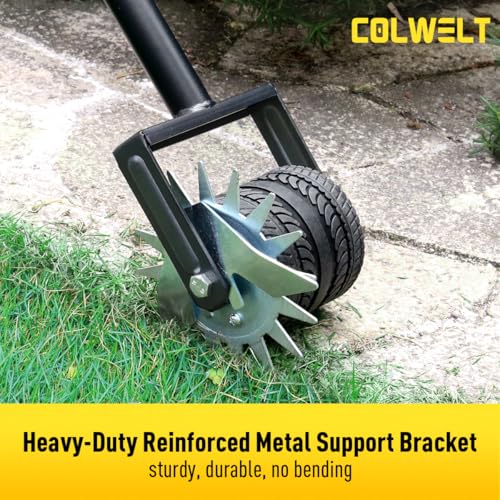 Colwelt Rotary Edger Lawn Tool, 59’’ Manual Lawn Wheel Rotary Grass Edger
