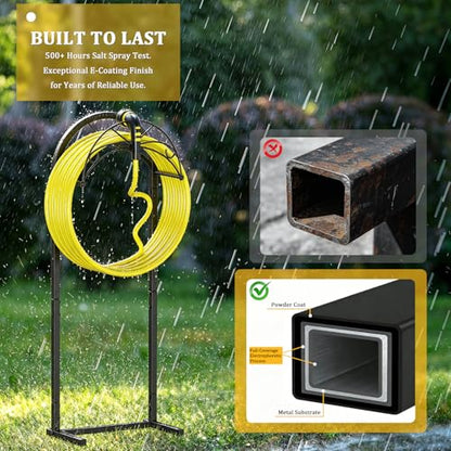 Garden Hose Holder Stand with Pattern Heavy Duty Freestanding Holds