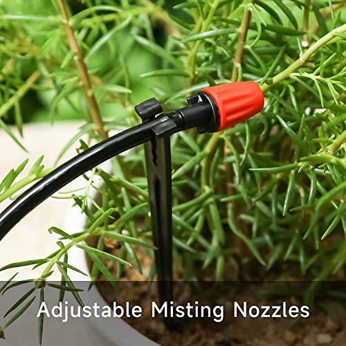 50 Pcs Adjustable Drip Irrigation Spray Emitters for Garden Plants Watering - color: Single Barb