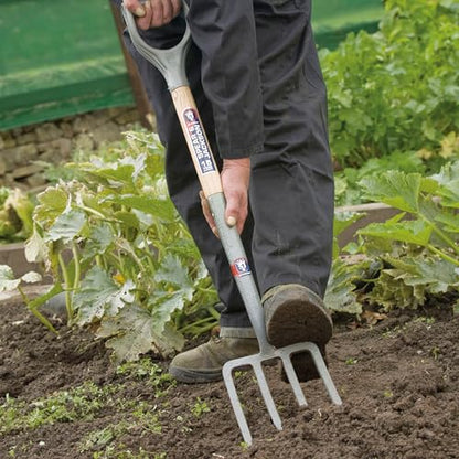 Spear & Jackson Neverbend Carbon Digging Fork – Durable Carbon Steel Garden Fork for Heavy-Duty Digging and Cultivation - style: Digging Fork