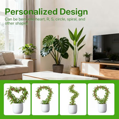 Mcbazel 2 Pack 31.5 Inch Bendable Moss Pole for Plants Monstera - Coco Coir Plant Support Stakes for Climbing Indoor Pothos, Potted Climbers & Philodendron - Flexible Stick Kit with Full Garden Ties - size: 2x80CM/31.5inch
