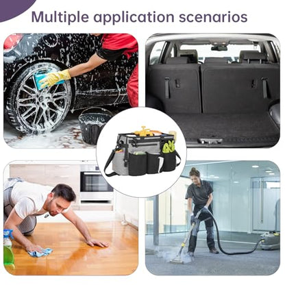 IBVIVIC Wearable Cleaning Caddy Bag for Cleaning Supplies, Grey - color: Grey