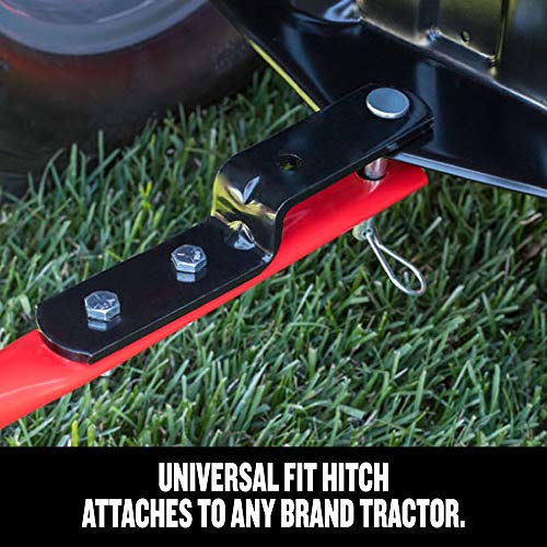 Craftsman Pull-Behind Lawn Broadcast Spreader for Seed, Fertilizer & Ice Melt, 110 lb Capacity with Universal Hitch, Made in USA