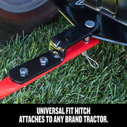 Craftsman Pull-Behind Lawn Broadcast Spreader for Seed, Fertilizer & Ice Melt, 110 lb Capacity with Universal Hitch, Made in USA