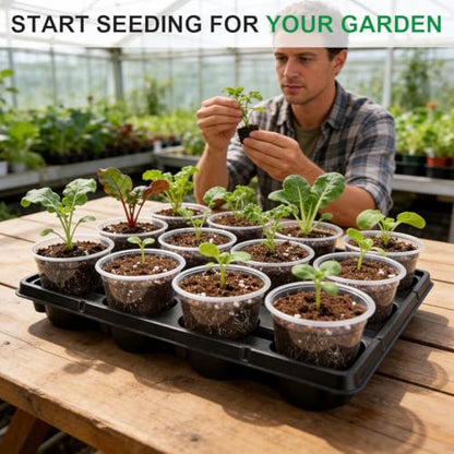 RooTrimmer 200 Pack 4 Inch Clear Plant pots with Drainage Holes, Transparent Nursery Seeding Pots, Flexile Seeds Starter Pots, Seeds Germination (4Inch,200P,Clear) - size: 4 Inch 200P