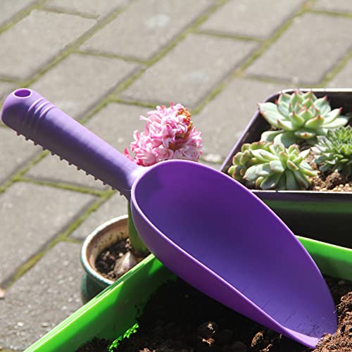 Plastic Garden Shovel Hand Trowel Tool Non-Slip Potting Soil Scoop Flowerpot Transplanting Digging Weeding Planting Cultivation 2 PCS - size: Big