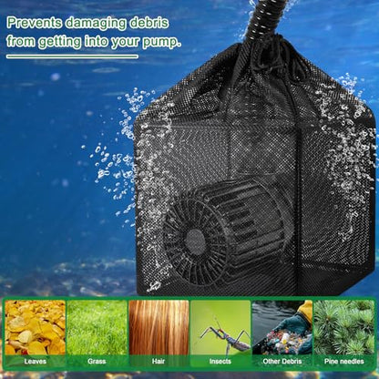 Pond Filter Bag, Pump Barrier Bag - size: 10"x 2 pack