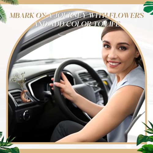 4 Pcs Mini Car Vase Vent Clip Propagation Vase, Light Wood Color - color: Light Wood Color