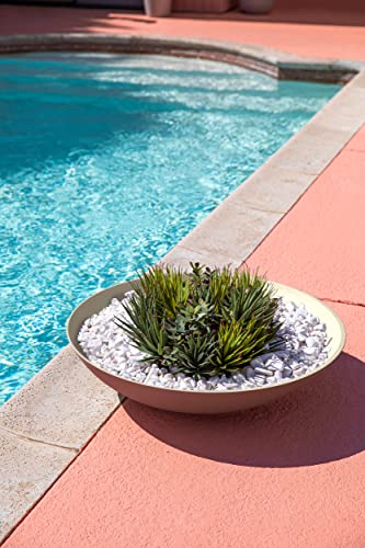 Veradek Mason Series Lane Bowl - Large Outdoor Bowl Planter - color: Sand, size: 8"H x 32"DIA 2PK