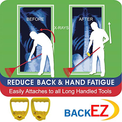 Back-Saving Tool Handle Labor-Saving Ergonomic Shovel or Rake Handle Attachment Yellow - color: Yellow