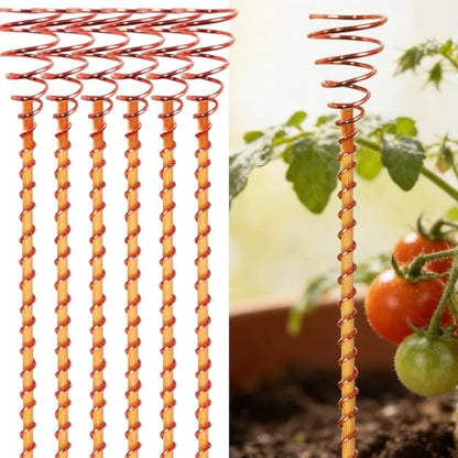 6Pack 15'' Copper Garden Stakes, Electroculture Copper Antenna for Plants