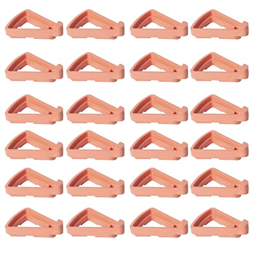 24pcs Plant Pot Feet, Invisible Flower Pot Risers, Pot Lifters Support, Triangle Feet Lifter, Terra Cotta Pot Toes for Indoor Outdoor Planters & Gardening Plant Container (Orange) - color: orange