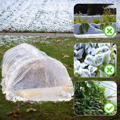 Frost Cloth Plant Freeze Protection, 10x30 Ft Floating Row Cover - size: 10x30 FT