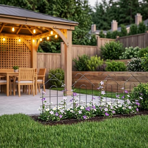 ARIFARO 4 Pack 24" Metal Garden Trellis for Climbing Plants Outdoor - size: 24 inch