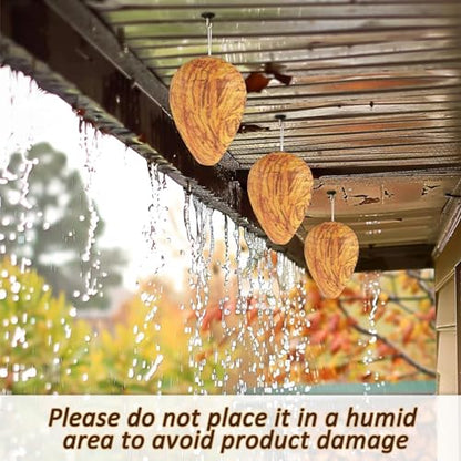 DECYOOL 8 Pack Paper Fake Wasp Nests Decoys for Yellow Jackets - color: Orange