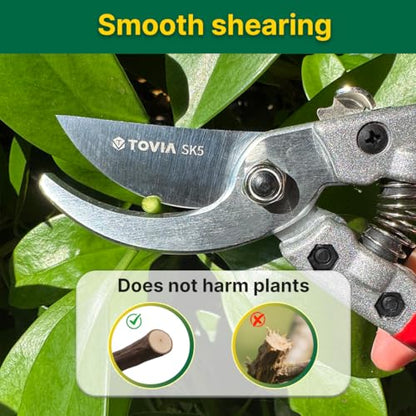 Aluminum Bypass Pruning Shears, SK5 Blade, 1" Capacity