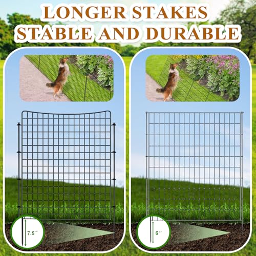 10 Panels Garden Fencing Animal Barrier, 36in(H) X 25ft(L)