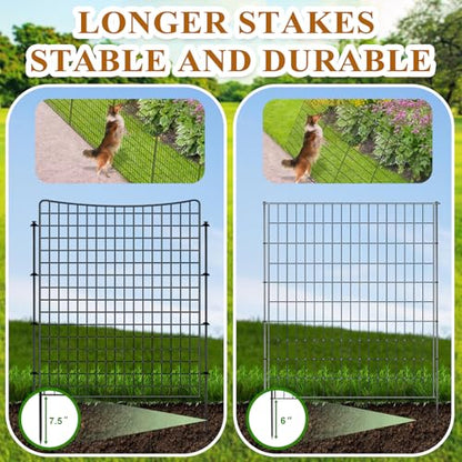 10 Panels Garden Fencing Animal Barrier, 36in(H) X 25ft(L)