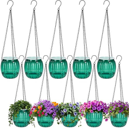 10 Pack Self Watering Hanging Planters Bulk for Outdoor