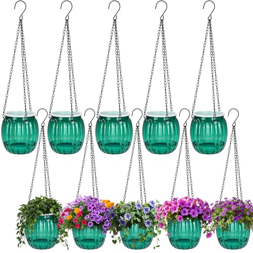 10 Pack Self Watering Hanging Planters Bulk for Outdoor