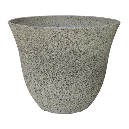 Honeysuckle Resin Planter, Durable Garden Pot, 15" Stone