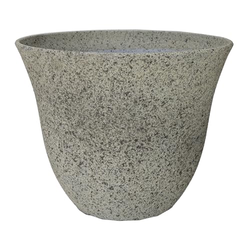 Honeysuckle Resin Planter, Durable Garden Pot, 15" Stone