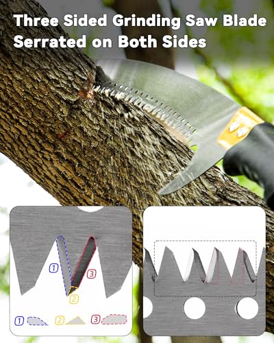 14.5FT Pole Saw with Adjustable Length for Tree Trimming, Lightweight Manual Pruning Saw with Mn Steel Blade, Long Extension Branch Cutter High Reach for Yard, Garden, Patio & Forestry Use - size: 14.5FT