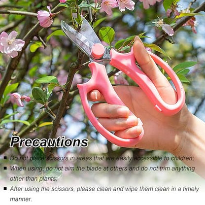 4 PCS Stainless Steel Garden Flower Scissors, Stems, Fruit Picking Trimming