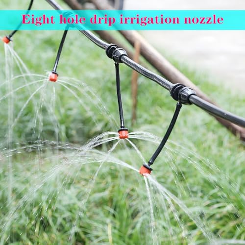 QRITY 20Pcs 1/4" Adjustable Drip Irrigation Emitters for 4mm/7mm Tube - size: E