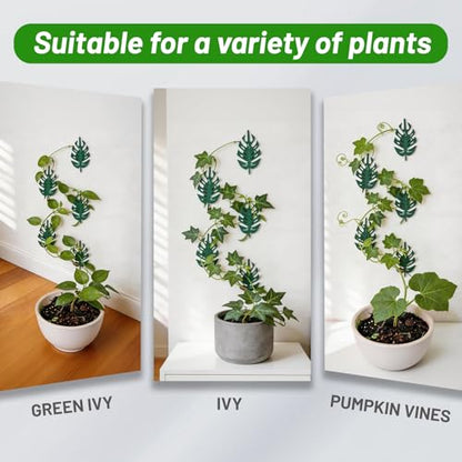15 Pack Plant Vine Wall Clips - Durable Iron Support Hooks for - color: Green