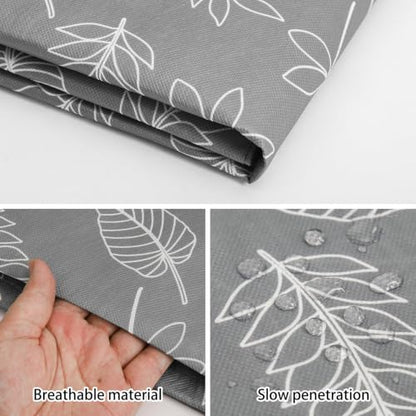 Homimp Plant Covers Freeze Protection, 2 PCS Frost Covers with Zipper Drawstring (71" x 47.3") Plant Protection Cover Bags for Outdoor Winter Frost Cold Weather Shrubs Trees Jacket Covers,Grey Print - size: 47.3"W x 71"H