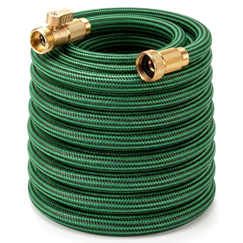 Garden Hose 50 ft, Non-Expanding Lightweight Kink-Free Flexible Water Hose - color: Green, size: 50ft