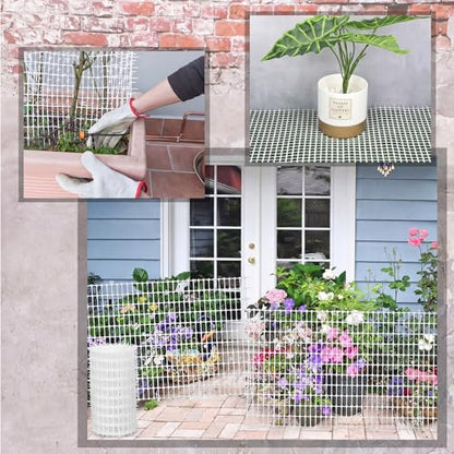 Abbylike 3 Pcs 19.5ft Cat Spike Mat Outdoor 11 Inch Cat Repellent Mat - color: White