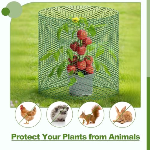 Plant Protectors from Animals with Extra Wide 20" Chicken Wire - 400" Long Complete DIY Metal Mesh Kit for Large Garden & Craft Projects - size: 20*400 Inch