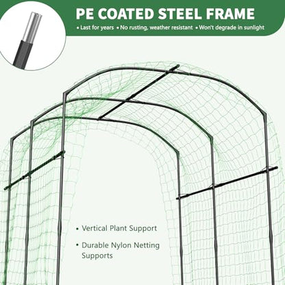 87in H Tall Garden Arch Trellis for Climbing Plants Outdoor - size: 75" L x 71" W x 87" H