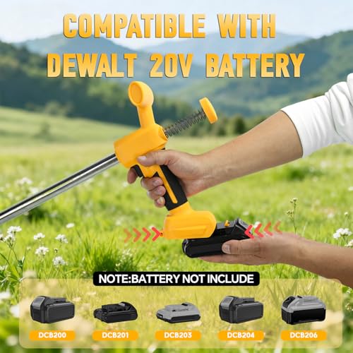 Electric Weed Puller Compatible with Dewalt 20V Battery, Heavy-Duty 3-Claw Steel Root Weeder, Stand up Electric Weeds Pulling Tool for Dandelion Lawn Garden Yard (No Battery)
