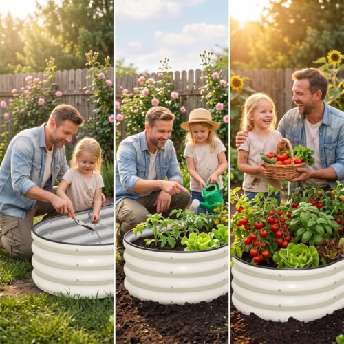 SnugNiture Raised Garden Bed Outdoor 4x2x1ft, 2 Pack - color: White