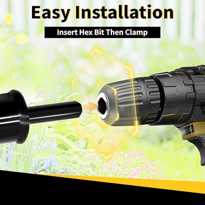 Auger Drill Bit for Planting,Heavy-Duty Garden Auger Spiral Drill Bit with Dual Sharp Blades,Bulb Planter Tool & Plant Hole Digger,Planting Auger for Cordless Drill,Tulip Planter Bit 4"x32" - size: 4"x32"