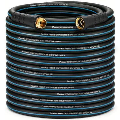 100FT 5/8" Heavy Duty Garden Hose, NON-EXPANDABLE Flexible Water Hose, No Kink - size: 100ft