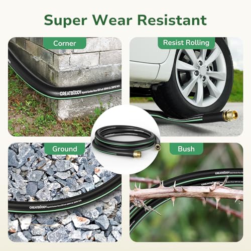 GreatBuddy Garden Hose 10ft, 5/8" Heavy Duty Water Hose - size: 10ft