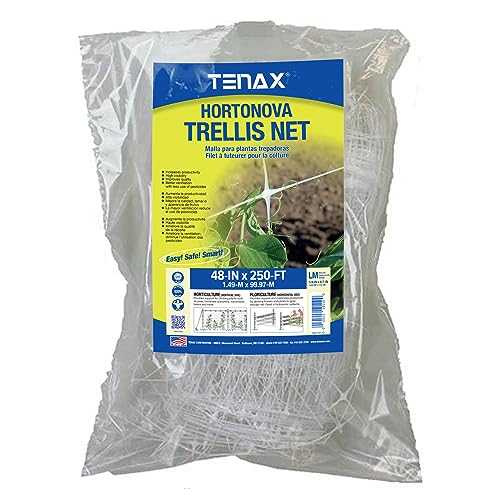 Tenax 2A150029 Hortonova Plant Trellis 48" x 250' White - size: 48" x 250'