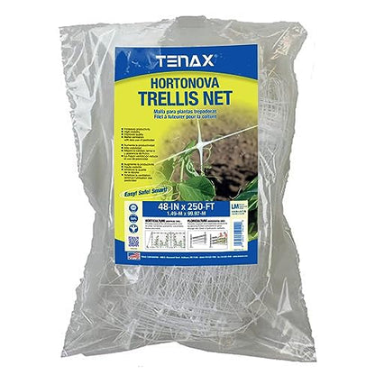 Tenax 2A150029 Hortonova Plant Trellis 48" x 250' White - size: 48" x 250'