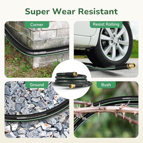 GreatBuddy Garden Hose 25ft, 5/8" Heavy Duty Water Hose - size: 25ft