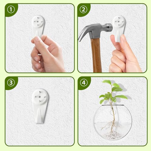 Wall Mount Plant Propagation Station - Clear Hydroponic Glass Vase, Oblate Planter for Indoor Plants | Perfect for Home, Office, Bathroom Decor | Gift for Plant Lovers (2)