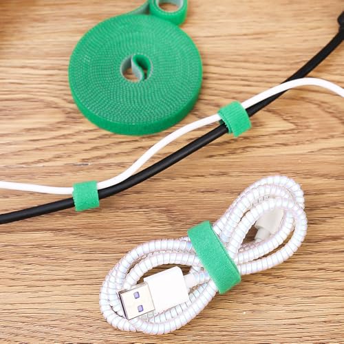 Green Nylon Plant Ties Reusable Cable Hook Loop Organizer Strap Support Double Side Fastener Tape Home Garden Accessories (1roll,10m*1cm) - color: 1roll,10m*1cm