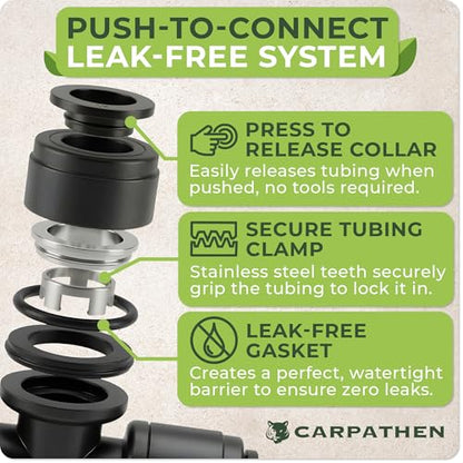 CARPATHEN 1/4" Elbow for Quick Connect Drip Irrigation System, Parts